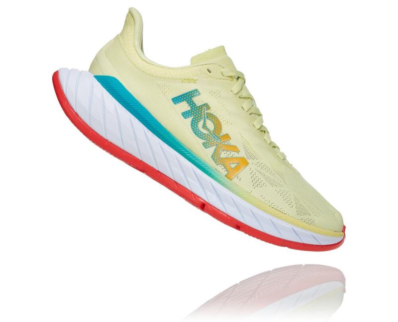 Hoka One One Carbon X 2 Mulher - Tenis Corrida Estrada Verdes / Coral | PT-3tMArxC